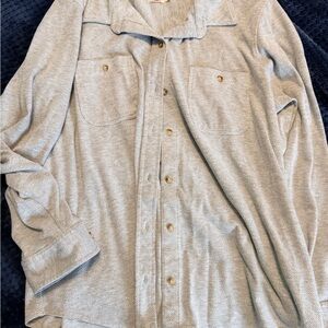 Faherty Gray Button Down Shirt